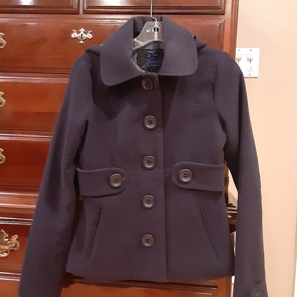 BB Dakota navy hooded coat